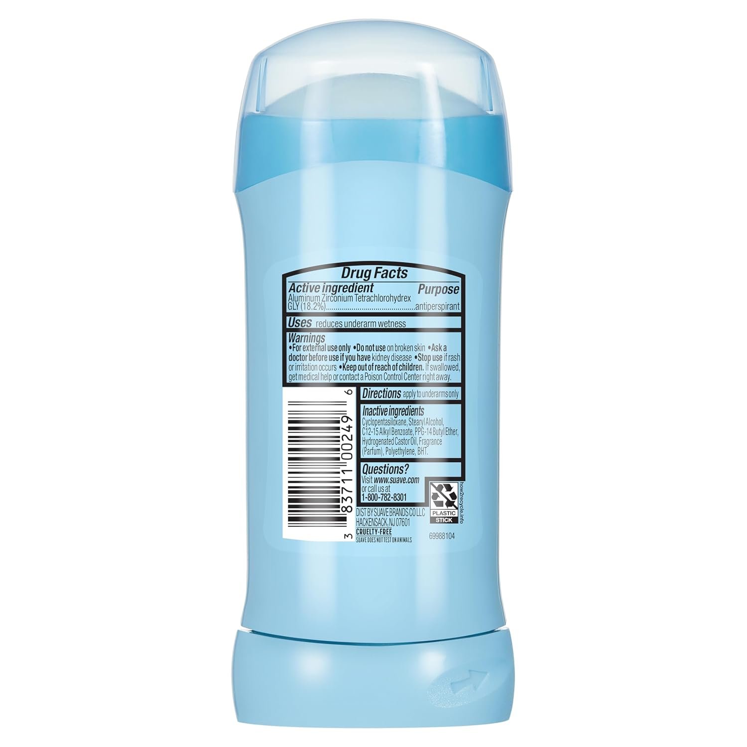 1789698633 Suave Antiperspirant Deodorant For Women Invisible Underarm Deodorant 48hr Odor Wetness Protection Fresh Sensitive Skin Deodorant Solid Stick 2.6 oz 12 Bulk Pack