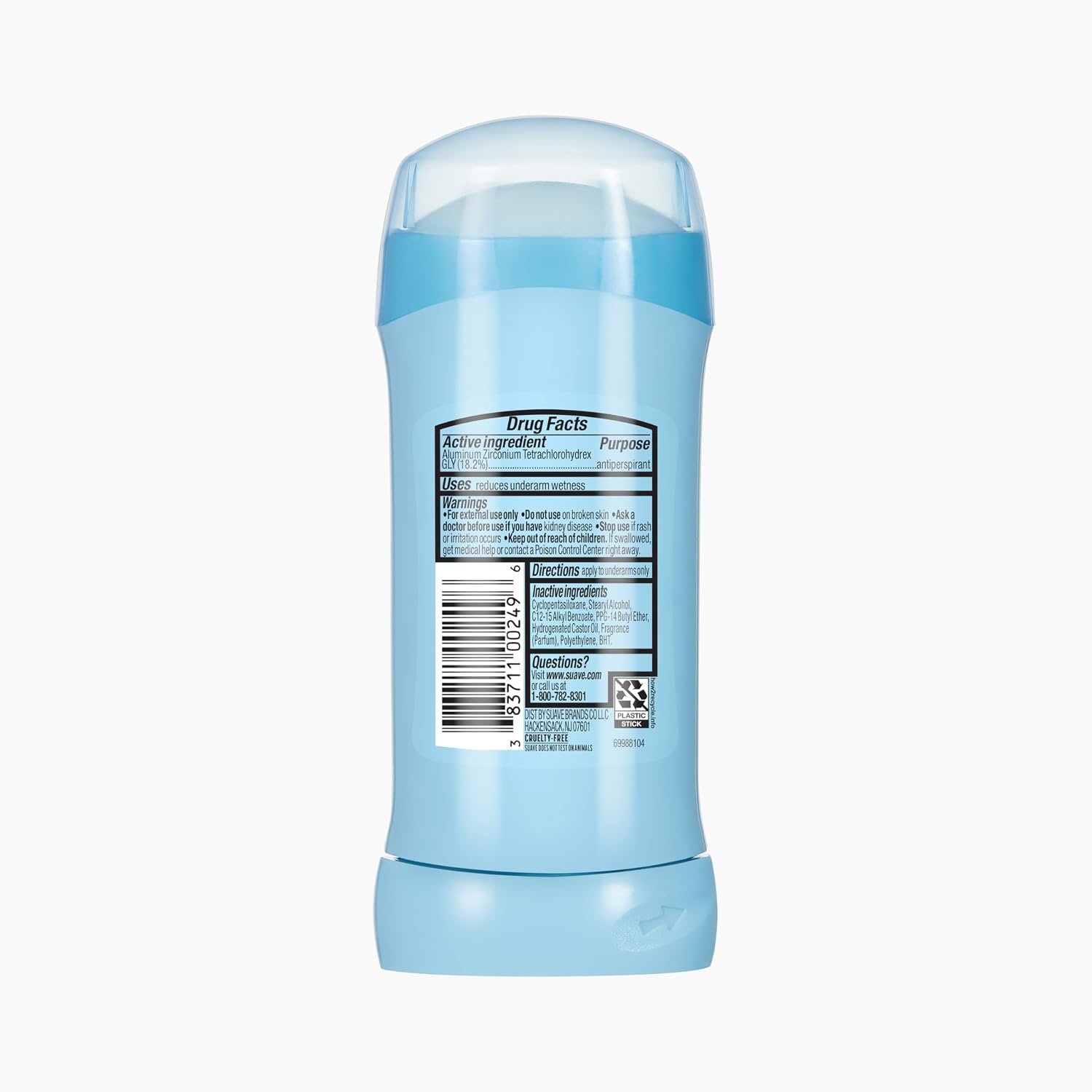 1789698636 Suave Antiperspirant Deodorant For Women Invisible Underarm Deodorant 48hr Odor Wetness Protection Fresh Sensitive Skin Deodorant Solid Stick 2.6 oz 12 Bulk Pack