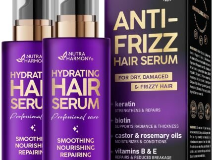 Hydrating Hair Serum for Dry & Frizzy Hair – Leave-In Split End Repair 2pck