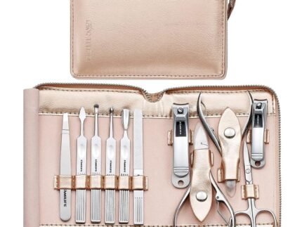 FAMILIFE Stainless Steel Manicure Set 11-in-1 Professional Nail Clipper Kit