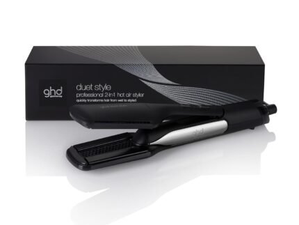 ghd Duet Style – 2-in-1 Flat Iron Hair Straightener + Hair Dryer in One Tool | Transform Hair from Wet to Styled with No Heat Damage | Blow Dry with No Fizz | 2X More Shine