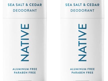 Native Deodorant Contains Naturally Derived Ingredients, 72 Hour Odor Control, Deodorant for Women and Men, Aluminum Free, Sea Salt & Cedar 2.3 oz (Pack of 2)