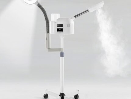 Artist hand Professional Facial Steamer with 5X LED Magnifying Lamp 2 in 1