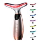 Pedete Facial Massager, 7 Colors Red Light Therapy for Face and Neck,Silver