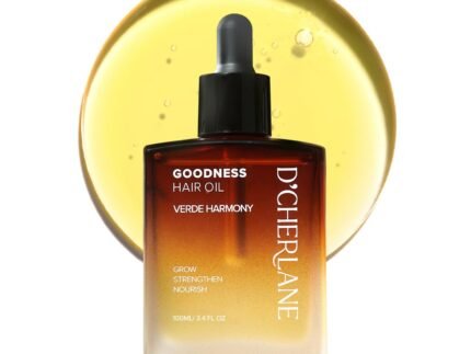 D’Cherlane Hair Growth Oil – Scalp Treatment with Rosemary, Argan, Coconut & Castor Oil Organic | Lightweight, Non-Greasy Formula for Fuller, Thicker, Stronger Strands | For All Hair Types