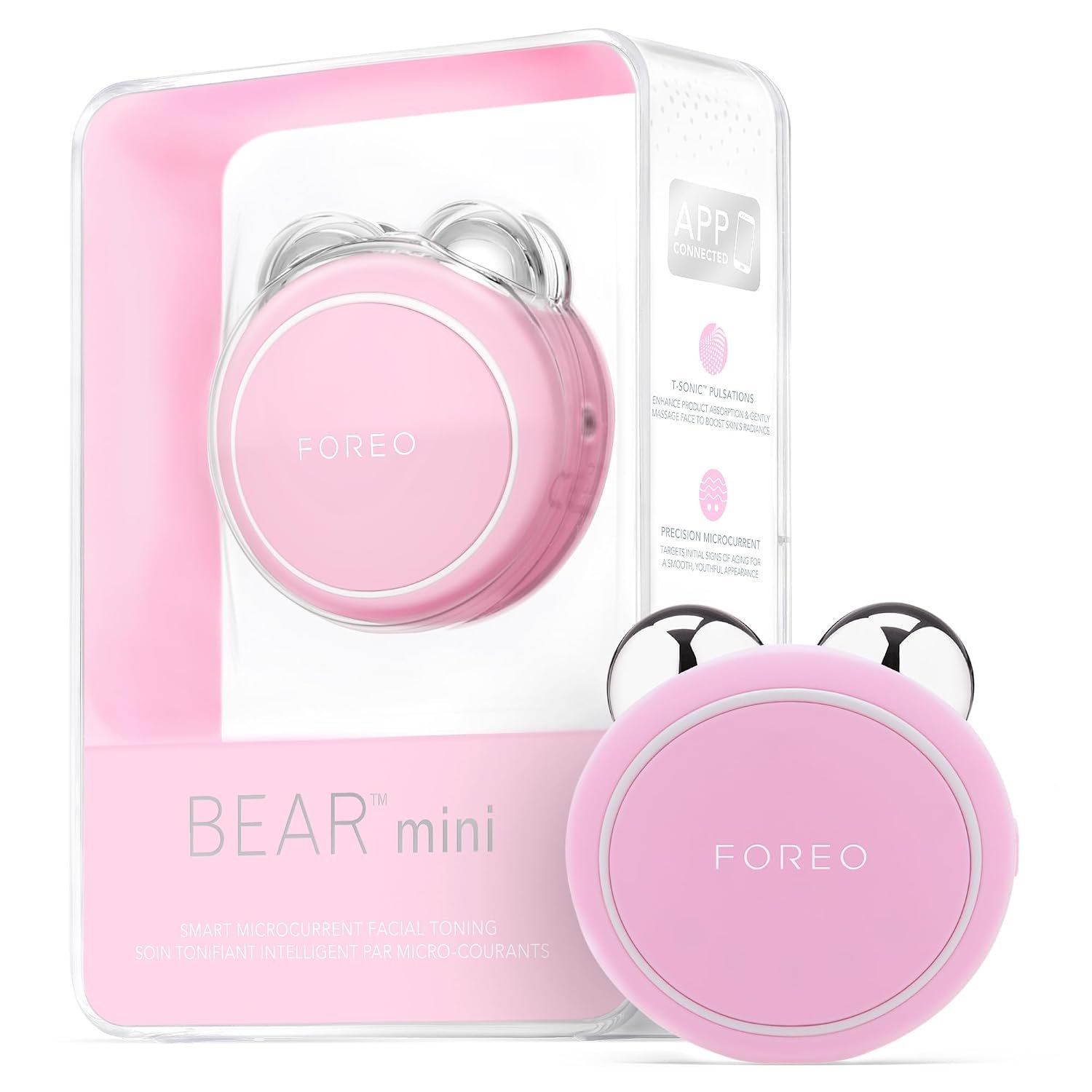 FOREO BEAR mini Microcurrent Facial Device – Instant Face Lift – Pearl Pink FOREO BEAR mini Microcurrent Facial Device – Instant Face Lift – Pearl Pink