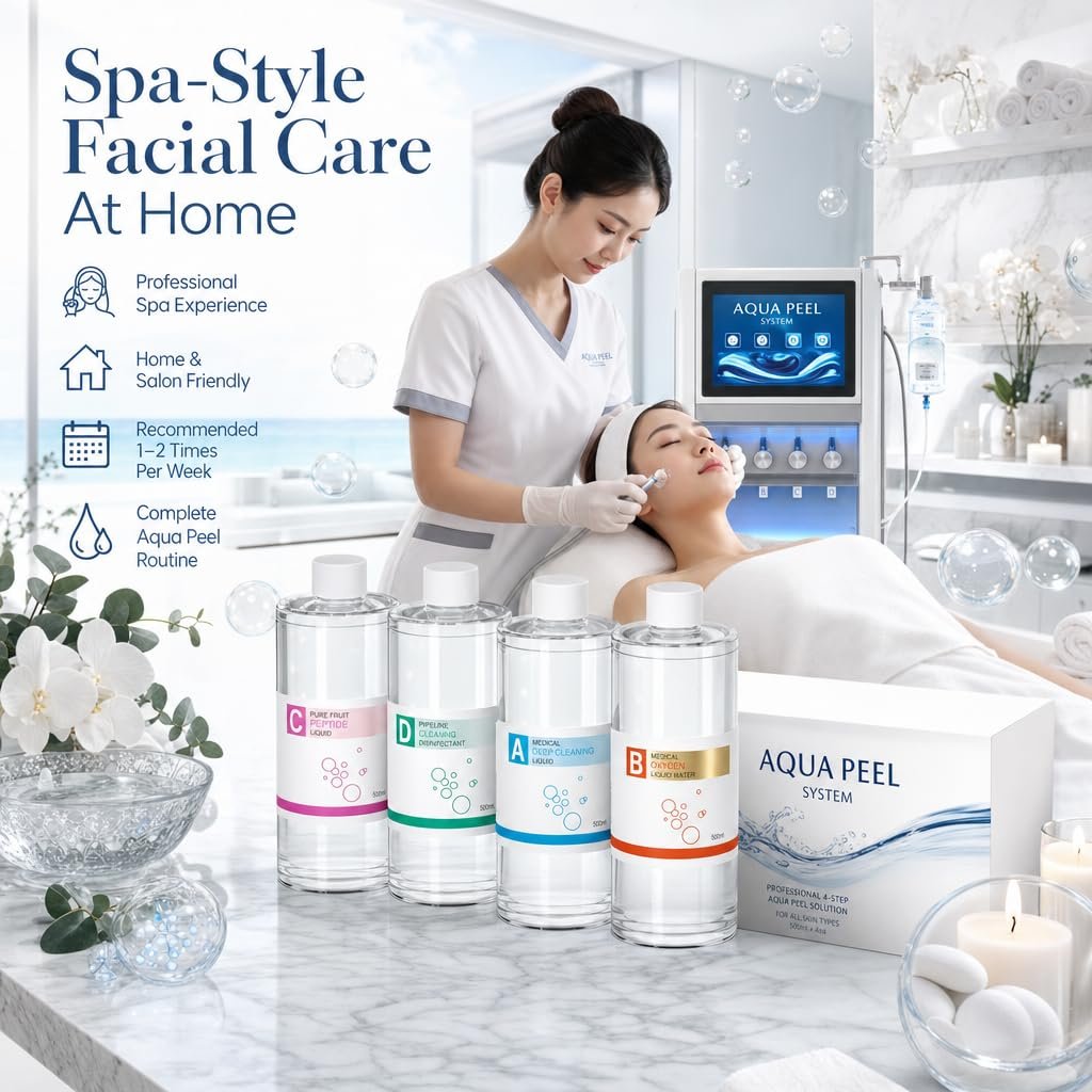 1789816467 Aqua Peeling Solution for Professional Hydrodermabrasion System for Deep Cleansing Machine Use Oxygen Bubble Skin Care Solution SetAt Home Spa Care for All Skin Type