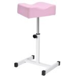 FLOLXNB Pedicure Manicure Footrest, Foot Massage Manicure Nail Beauty Stool Stand, Adjustable Height Footstool for Home Beauty Salon Spa Tattoo (Pink)