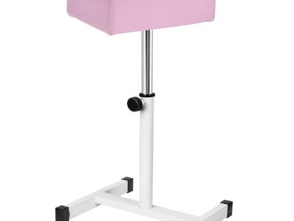 FLOLXNB Pedicure Manicure Footrest, Foot Massage Manicure Nail Beauty Stool Stand, Adjustable Height Footstool for Home Beauty Salon Spa Tattoo (Pink)