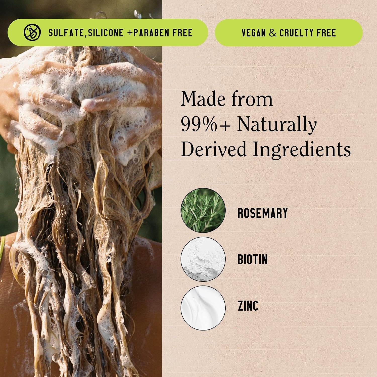 1789902550 California Naturals ReGRO Shampoo for Hair Growth Support Scalp Hair Care with Biotin All Hair Types Vegan Natural Cruelty Free Silicone Paraben Sulfate Free 16.5 oz