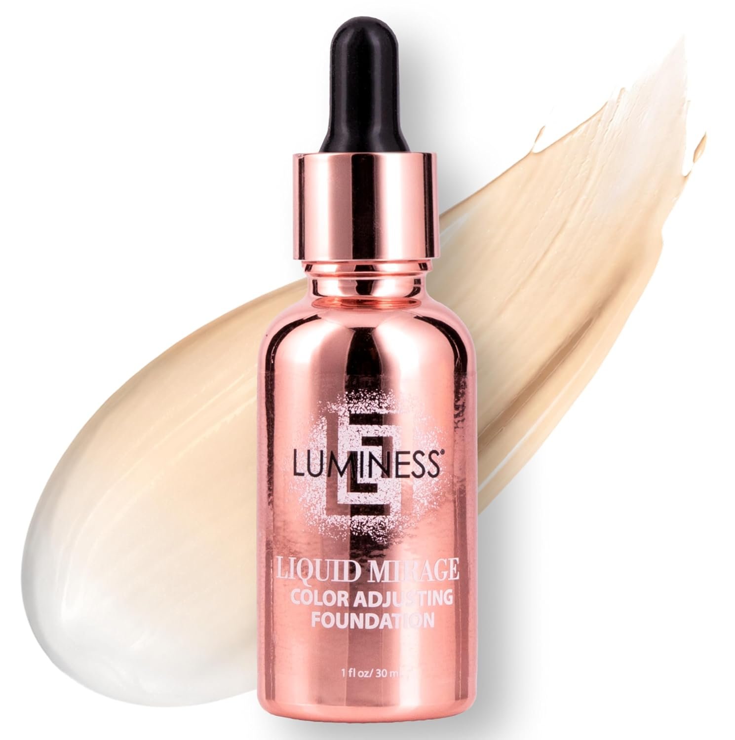 LUMINESS Liquid Mirage Color Changing Foundation for Mature Skin, Skincare-Infused Makeup with Hyaluronic Acid & Vitamin E, Hydrating Liquid Foundation & Concealer Hybrid, Hypoallergenic (Light) LUMINESS Liquid Mirage Color Changing Foundation for Mature Skin, Skincare-Infused Makeup with Hyaluronic Acid & Vitamin E, Hydrating Liquid Foundation & Concealer Hybrid, Hypoallergenic (Light)