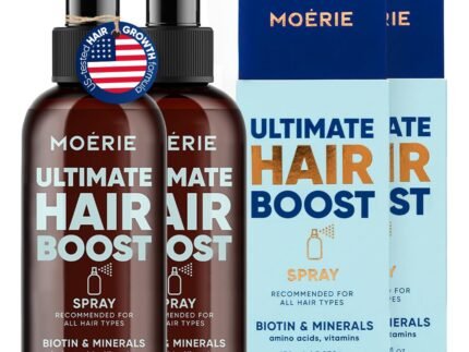 Moerie Hair Growth Serum Spray for Men and Women, Hair Loss Solution with Biotin and Rosemary, Thickening Serum for Hair Regrowth and Thinning Hair – Ultimate Scalp and Growth Care