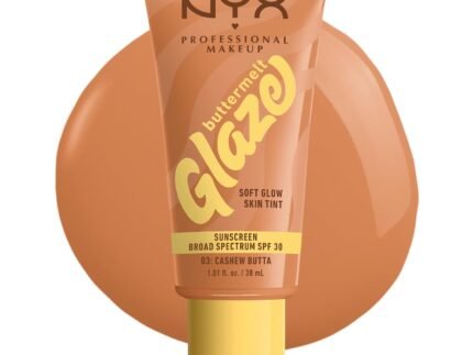NYX PROFESSIONAL MAKEUP Buttermelt Glaze Soft Glow Skin Tint + SPF 30, Up To 12HR Wear, 03 Cashew Butta