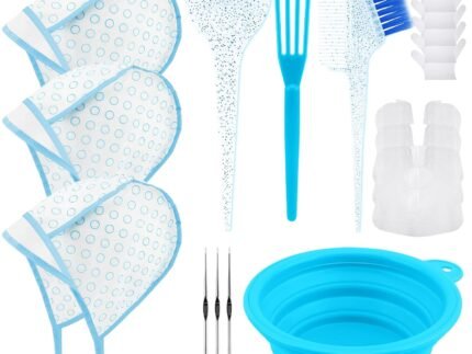 YOOVR 19pcs Hair Bleach Highlight Kit with Dye Brush and Frosting Caps