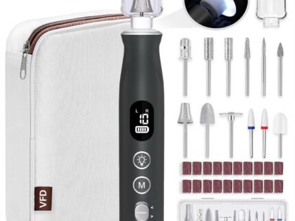 Electric Nail Drill Cordless 2000 mAh Rechargeable Portable Nail File Drill