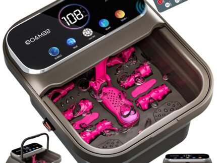 OOAMBB Collapsible Foot Spa Bath with Remote Control,Heat,Bubble,Timer
