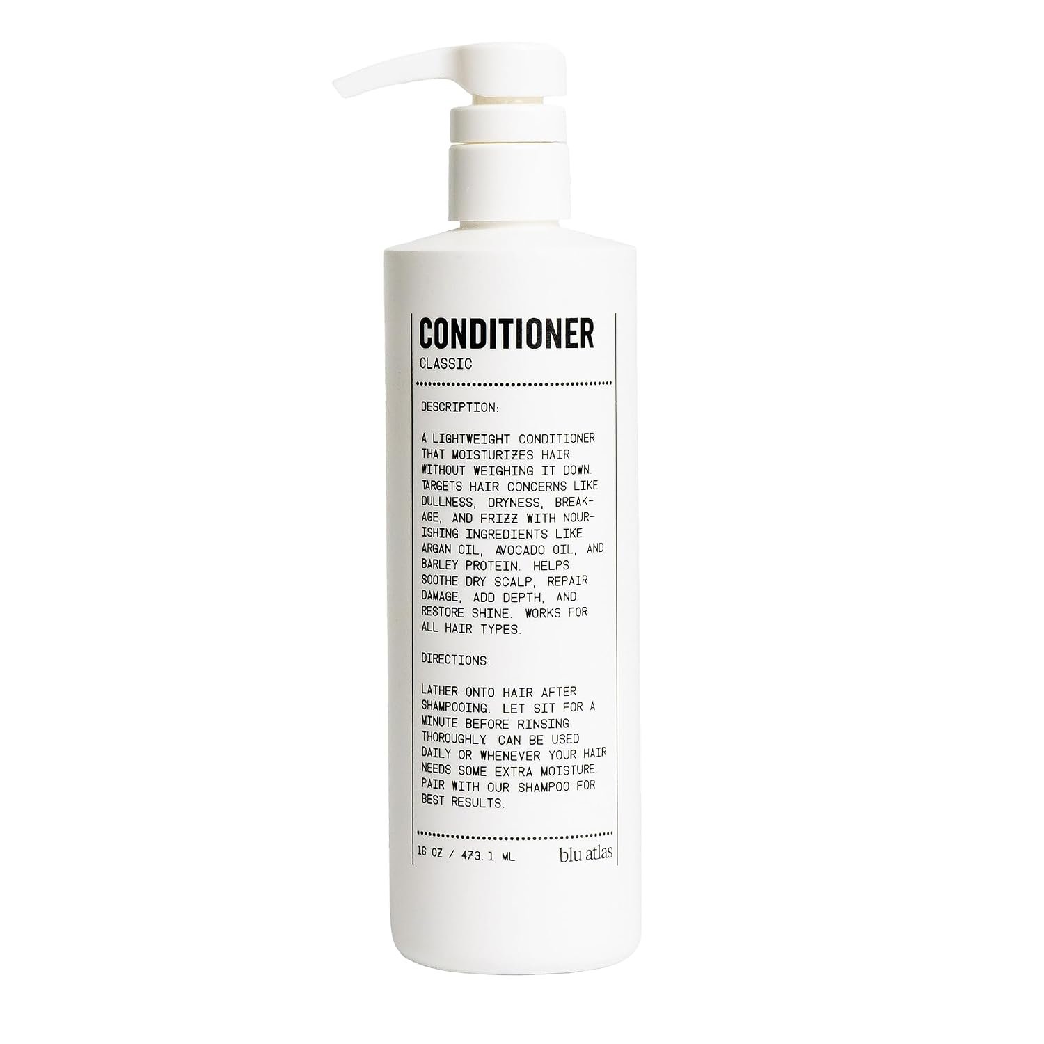 Blu Atlas Natural Conditioner for Men – Sulfate-Free, Classic Scent, Blu Atlas Natural Conditioner for Men – Sulfate-Free, Classic Scent, 16 oz