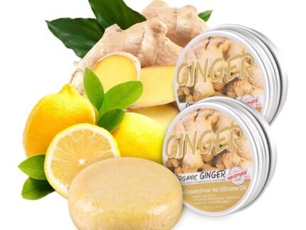 2 Pcs Ginger Hair Growth Shampoo Bars – Natural Organic Formula for Promoting Hair Regrowth