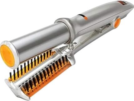 2 in 1 Hair Curler and Straightener Wand Curling Straightening Rod Styler Hot Comb Brush