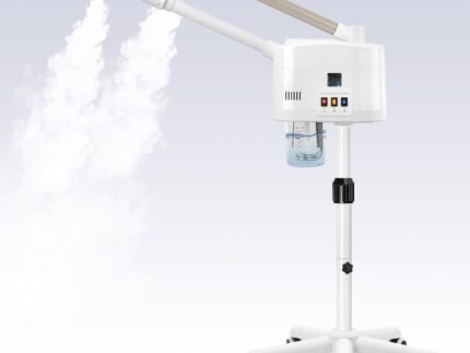 2 in 1 Hot & Cold Mist Facial Steamer, Professional Face Steamer on Wheels for Beauty Salon, Spa and Home Use