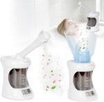 2 in 1 Nasal Steamer, Nano Ionic Facial Steamer with Extendable Arm, White