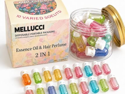 20Pcs Hair Perfume Oil Natural Fragrance Nourishment for Frizzy Hair Smoothing and Moisturizing Dry Damaged Hair Gift Suitable for Daily & Travel Scented Hair Oil Mini Hair Perfume and Care Set