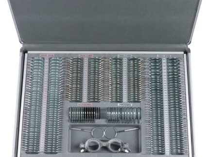 266 pcs Optical Trial Lens Set Kit Metal Rim Aluminum Case