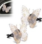 2PCS Car Air Vent Clip, Sparkly Bling Butterfly Diamond Rhineston