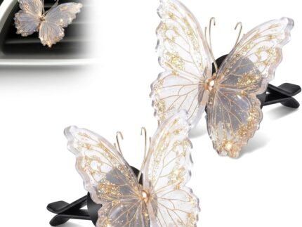 2PCS Car Air Vent Clip, Sparkly Bling Butterfly Diamond Rhineston