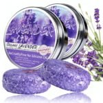 2PCS Shampoo Bar for Gray Hair, Lavender Shampoo Bar for Gray Hair, Natural Organics Shampoo Bar for Thinning Hair for Men & Women (Lavender)