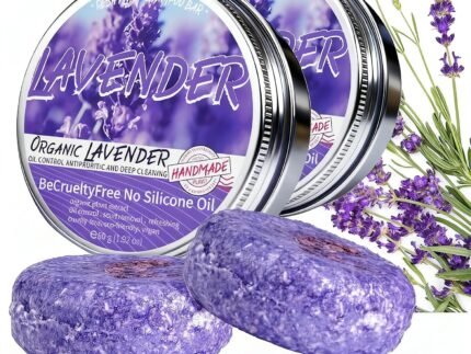2PCS Shampoo Bar for Gray Hair, Lavender Shampoo Bar for Gray Hair, Natural Organics Shampoo Bar for Thinning Hair for Men & Women (Lavender)