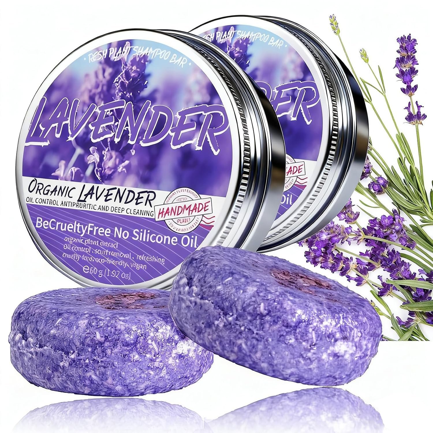2PCS Shampoo Bar for Gray Hair, Lavender Shampoo Bar for Gray Hair, Natural Organics Shampoo Bar for Thinning Hair for Men & Women (Lavender) 2PCS Shampoo Bar for Gray Hair, Lavender Shampoo Bar for Gray Hair, Natural Organics Shampoo Bar for Thinning Hair for Men & Women (Lavender)