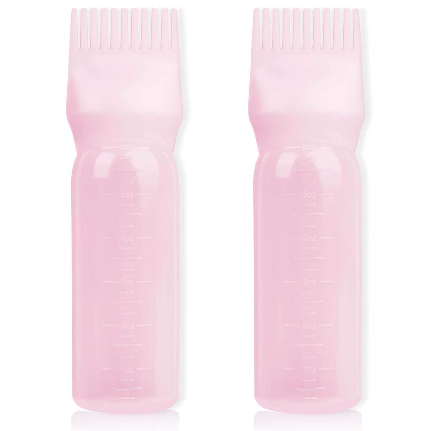 2Pack Root Comb Applicator Bottle – 6 Oz Hair Oil Applicator, Dye Bottle Tools with Oil Dispenser & Root Comb Brush – Pink 2Pack Root Comb Applicator Bottle – 6 Oz Hair Oil Applicator, Dye Bottle Tools with Oil Dispenser & Root Comb Brush – Pink
