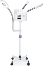 3 in 1 Facial Steamer,Professional Face Steamer with 5X Magnifying LED Lamp, Esthetician Steamer with Hot & Cold Mist, Facial Steamer Beauty Face Equipment Use at Home or Salon