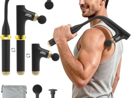 3-in-1 Muscle Massage Gun Deep Tissue with Long Arm, Handheld Back Massager