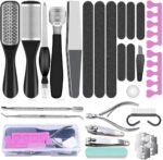 30-in-1 Pedicure Tools for Feet, Foot File Callus Remover Set