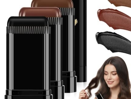 3PCS 2 in 1 Instant Hair Color Stick, Waterproof and Sweat Proof Hair Dye Stick, Portable 3 Color Touch-Up Hair Sticks With Comb for Women Men