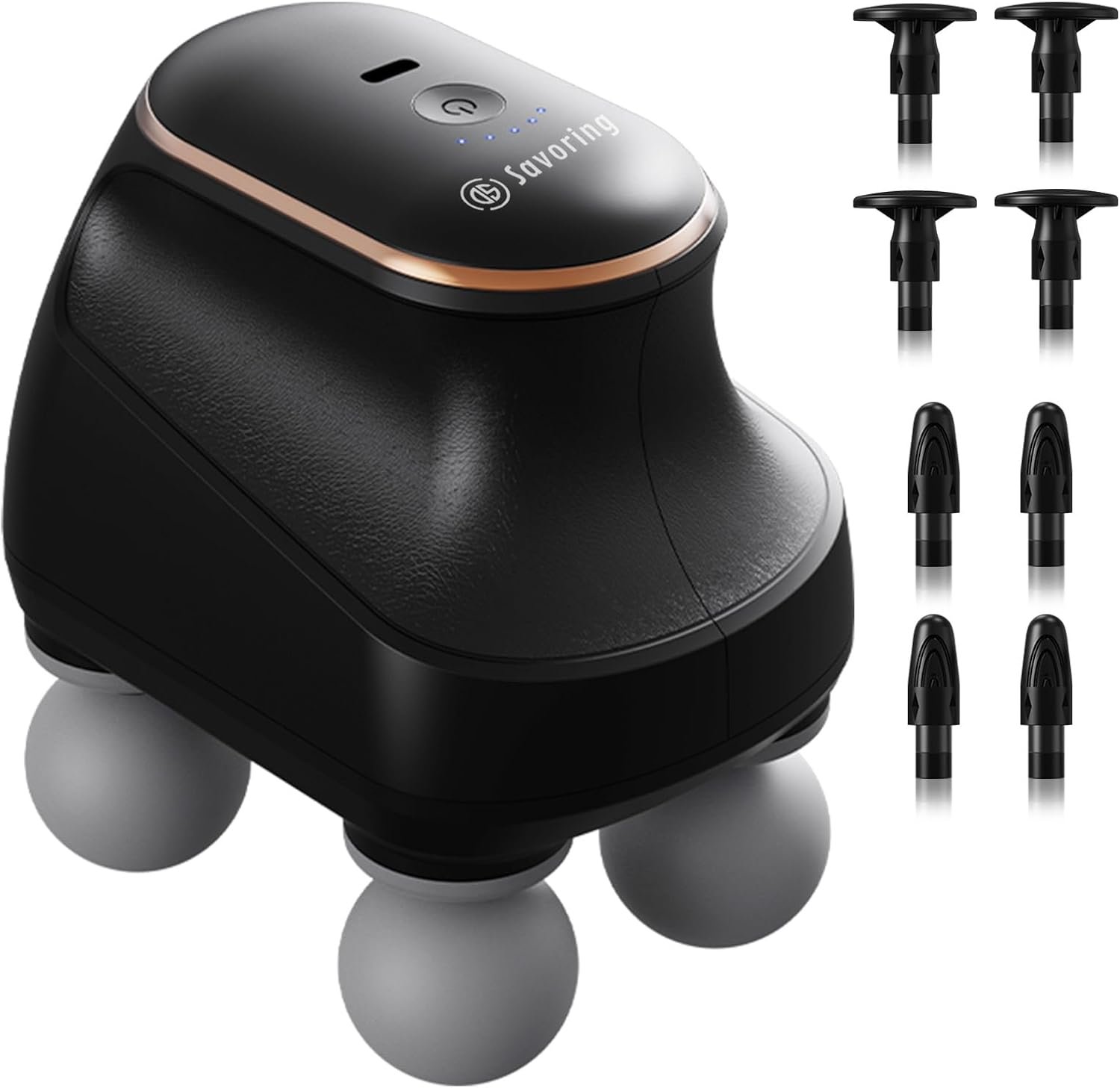4 Head Massage Gun Deep Tissue, Mini Percussion Muscle Massage 4 Head Massage Gun Deep Tissue, Mini Percussion Muscle Massage Gun for Pain Relief, Portable Electric Muscle Massager with 5 Speeds, 3 Attachments, USB Rechargeable - Ideal Gift for Men & Women
