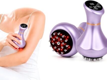 4-in-1 Lymphatic Drainage Massager | Anti-Cellulite Message Tool with Heating/Vibration/Light Therapy, Full Body Pain Relief & Skin Tightening