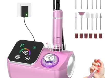 45000RPM Professional Corded Nail Drill E-File Kit for Salon Home