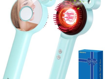 4‑in‑1 Electric Scalp Massager, Red Light Hair Oil Applicator Brush, Blue