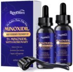 5% Minoxidil Hair Growth Kit for Men & Women, 2-pack Hair & Beard Regrowth Treatment, Topical Hair Growth Serum with Biotin & Rosemary for Thinning Hair, Fuller, Thicker Looking Hair, 4.04 Fl Oz