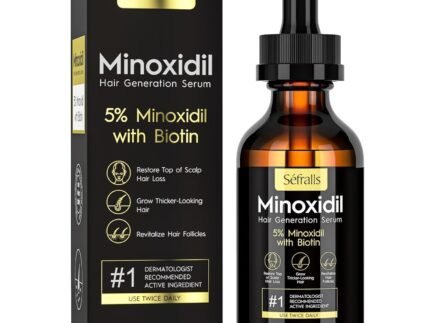 5% Minoxidil Hair Growth Serum Oil For Men and Women, Biotin Hair Serum, Safest Hair Regrowth Treatment, Prevent Scalp Hair Loss 60ml / 2.11 fl.oz