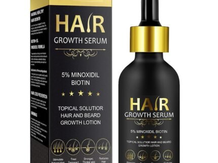 5% Minoxidil Hair Growth Serum for Men & Women – for Stronger Thicker Longer, Hair Regrowth Treatment- 2.02 oz