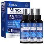 5% Minoxidil Hair Growth for Men and Women, Topical Minoxidil Spray Hair Regrowth with Biotin Batana and Rosemary, Hair Loss Treatment Serum for Stronger Thicker Fuller Hair& Beard, 3 Bottles-K1