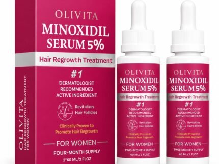 5% Minoxidil for Women Hair Regrowth Serum, Hair Loss Treatment, 4-Month