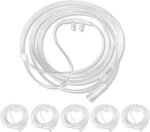 5 Pack Soft Nasal Oxygen Cannula for Adult - 7 Feet, Standard Connector, Kink Resistant, Lightweight Tubing for Comfortable Oxygen Delivery, Green