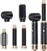 5 in 1 Blow Dryer Brush Set Hair Styler, Negative Ionic Blow Dry Brush,Hair Dryer Brush Detachable Hair Tool for Curling, Volumizer,Straightener,Drying