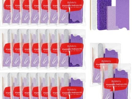 5 in 1 Disposable Pedicure Manicure Kit Sets (20, Count, 80/100 Grit)