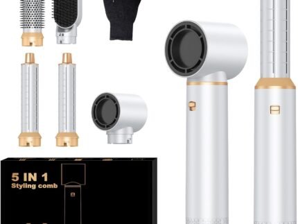 5 in 1 Hair Dryer Brush Set, Negative Ion Blow Dryer Brush Air Styler Curling Wrap Air Curler, Curling Iron Hair Styling Tools As A Gift for Straight/Curl/Drying/Smoothing